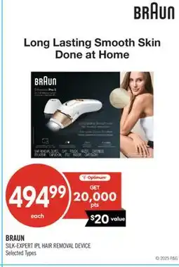 Shoppers Drug Mart BRAUN SILK-EXPERT IPL HAIR REMOVAL DEVICE offer