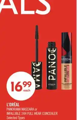 Shoppers Drug Mart L'ORÉAL PANORAMA MASCARA or INFALLIBLE 24H FULL WEAR CONCEALER offer