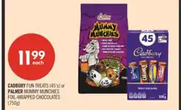 Shoppers Drug Mart CADBURY FUN TREATS (45's) or PALMER MUMMY MUNCHIES FOIL-WRAPPED CHOCOLATES (750g) offer