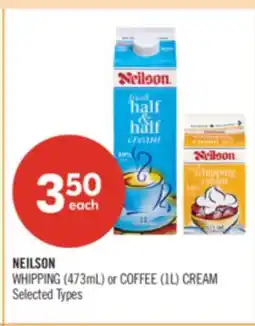 Shoppers Drug Mart NEILSON WHIPPING (473mL) or COFFEE (1L) CREAM offer