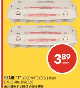 Shoppers Drug Mart GRADE A LARGE WHITE EGGS 1 Dozen offer