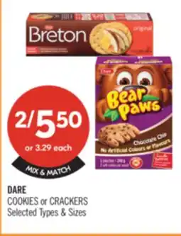Shoppers Drug Mart DARE COOKIES or CRACKERS offer