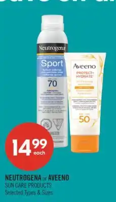 Shoppers Drug Mart NEUTROGENA or AVEENO SUN CARE PRODUCTS offer
