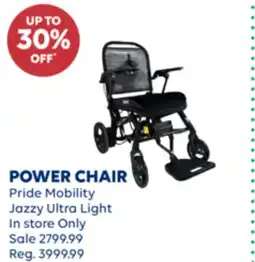 Wellwise by Shoppers POWER CHAIR Pride Mobility Jazzy Ultra Light offer