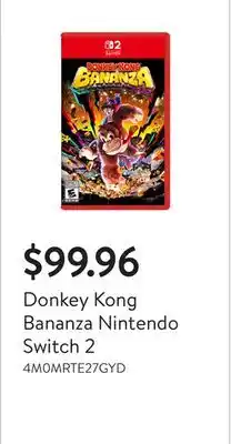 Walmart Donkey Kong Bananza Nintendo Switch 2 offer