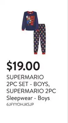 Walmart SUPERMARIO 2PC SET - BOYS, SUPERMARIO 2PC Sleepwear - Boys offer