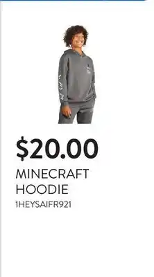 Walmart MINECRAFT HOODIE offer