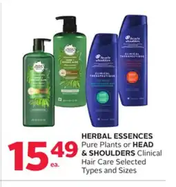 Rexall HERBAL ESSENCES Pure Plants or HEAD & SHOULDERS Clinical Hair Care offer