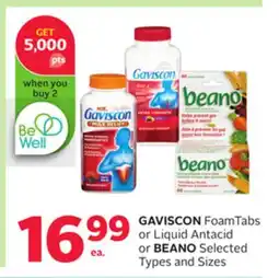 Rexall GAVISCON FoamTabs or Liquid Antacid or BEANO offer