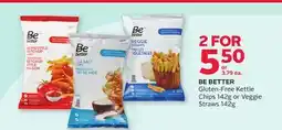 Rexall BE BETTER Gluten-Free Kettle Chips 142g or Veggie Straws 142g offer