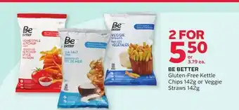 Rexall BE BETTER Gluten-Free Kettle Chips 142g or Veggie Straws 142g offer