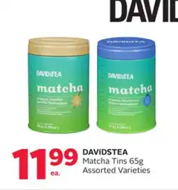 Rexall DAVIDSTEA Matcha Tins offer