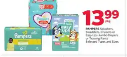 Rexall PAMPERS Splashers, Swaddlers, Cruisers or Easy Ups Jumbo Diapers or Training Pants offer