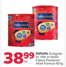 Rexall ENFAMIL Enfagrow A + Milk or Vanilla Flavour Powdered Infant Formula offer