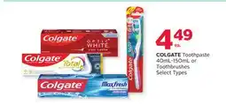 Rexall COLGATE Toothpaste 40mL-150mL or Toothbrushes offer