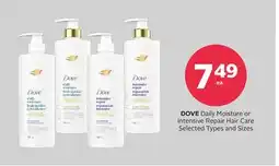 Rexall DOVE Daily Moisture or Intensive Repair Hair Care offer