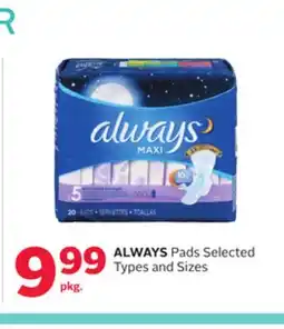 Rexall ALWAYS Pads offer