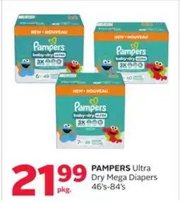 Rexall PAMPERS Ultra Dry Mega Diapers offer