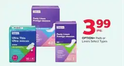 Rexall OPTION+ Pads or Liners offer