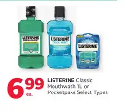 Rexall LISTERINE Classic Mouthwash 1L or Pocketpaks offer