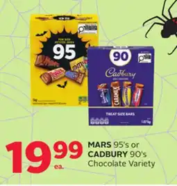 Rexall MARS 95's or CADBURY 90's Chocolate Variety offer