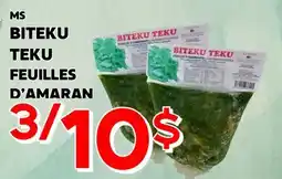 Marche Salaberry MS BITEKU TEKU FEUILLES D'AMARAN offer