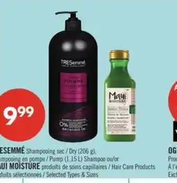 Pharmaprix TRESEMMÉ Dry (206g) Pump (1.15L) Shampoo or MAUI MOISTURE Hair Care Products offer