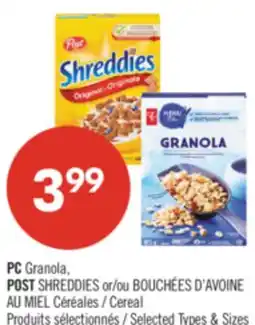 Pharmaprix PC Granola POST SHREDDIES or Cereal offer