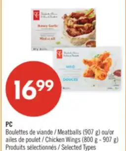 Pharmaprix PC Meatballs (907 g) or Chicken Wings (800 g - 907 g) offer