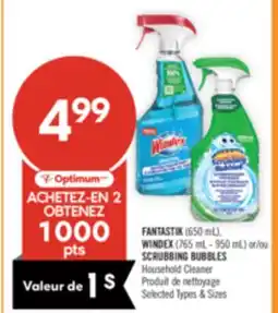 Pharmaprix FANTASTIK (650 mL), WINDEX (765 mL - 950 mL) or SCRUBBING BUBBLES Household Cleaner offer