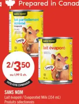 Pharmaprix NO NAME Evaporated Milk offer