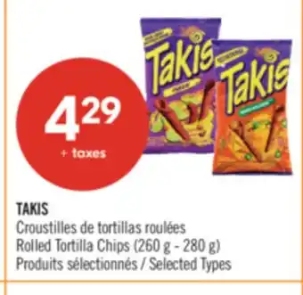 Pharmaprix TAKIS Rolled Tortilla Chips offer