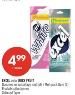 Pharmaprix EXCEL or JUICY FRUIT Multipack Gum offer