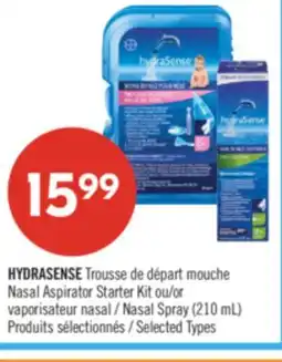 Pharmaprix HYDRASENSE Nasal Aspirator Starter Kit or Nasal Spray (210 mL) offer
