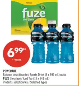 Pharmaprix POWERADE Sports Drink (6 x 591 mL) or FUZE Iced Tea (12 x 341 mL) offer