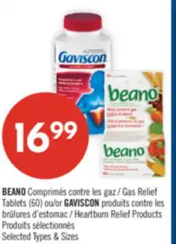 Pharmaprix BEANO Gas Relief Tablets (60) or GAVISCON Heartburn Relief Products offer