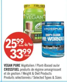 Pharmaprix VEGAN PURE Plant-Based or CROSSFUEL Weight & Diet Products offer