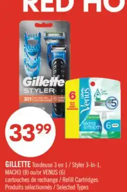 Pharmaprix GILLETTE Styler 3-In-1, MACH3 (8) or VENUS (6) Refill Cartridges offer