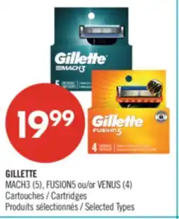 Pharmaprix GILLETTE MACH3 (5), FUSION5 GILLETTE MACH3 (5), FUSION5 Cartridges offer