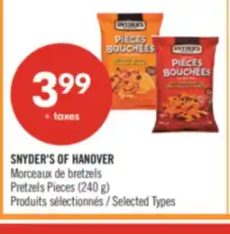 Pharmaprix SNYDER'S OF HANOVER Pretzels Pieces offer