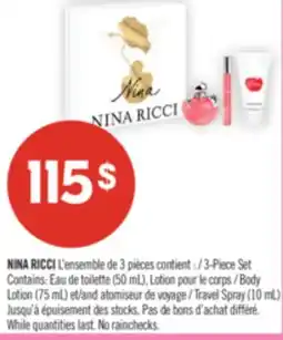 Pharmaprix NINA RICCI 3-Piece Set offer