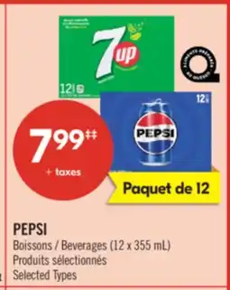 Pharmaprix PEPSI Beverages (12 x 355 mL) offer