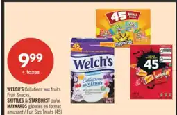 Pharmaprix WELCH'S Fruit Snacks, SKITTLES & STARBURST or MAYNARDS Fun Size Treats offer
