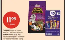 Pharmaprix CADBURY Fun Treats (45) or PALMER MUMMY MUNCHIES Foil-Wrapped Chocolates (750 g) offer