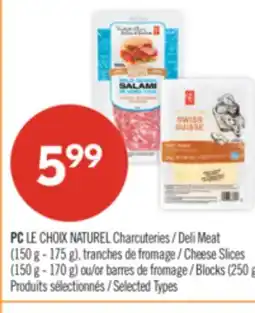 Pharmaprix PC Deli Meat (150 g - 175 g), Cheese Slices (150 g - 170 g) or Blocks 250 g offer