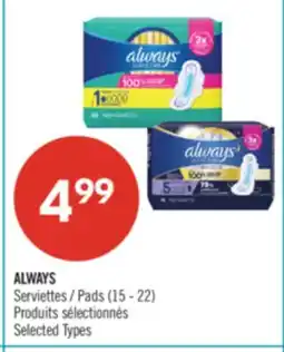 Pharmaprix ALWAYS Pads offer