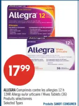 Pharmaprix ALLEGRA 12HR Allergy or Hives Tablets (36) offer