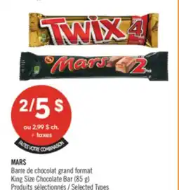 Pharmaprix MARS King Size Chocolate Bar offer
