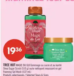 Pharmaprix TREE HUT MAGIE DU GUI Shea Sugar Scrub (510 g) or Foaming Gel Wash (532 mL) offer