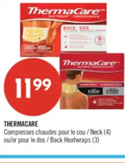 Pharmaprix THERMACARE Compresses chaudes Neck (4) or Back Heatwraps (3) offer